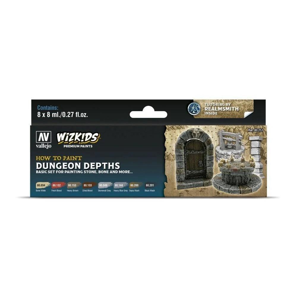 SALE Wizkids Premium Paint Set by Vallejo: Dungeon Depths